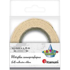 Titanum Wstążka bawełniana koronka 15mmx1.8m kremowa