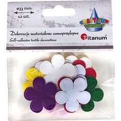 Titanum Dekoracje samoprzylepne kwiatki mix 12szt