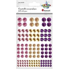 Titanum Kryształki samoprzylepne perełki mix 120szt