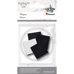 Titanum Magnesy samoprzylene kwadratowe 25,4x25,4mm 4szt