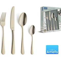 Amefa Zestaw sztućców Amefa 1410 Trend 24 sztuki komplet dla 6 osób złoto szampańskie