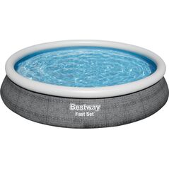 Bestway Bestway 57313 Basen rozporowy Fast Set z pompą filtracyjną Szary 4.57m x 84cm