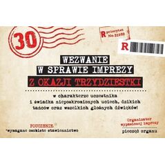Armin Style Zaproszenie Urodziny 30 ZA-105 (10szt.)