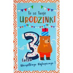 Yeku Karnet Urodziny 3 chłopiec 2K - 071