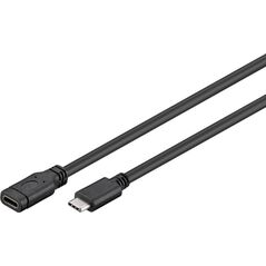 Kabel USB MicroConnect USB-C - USB-C 1.5 m Czarny (USB3.1CC1.5EX)