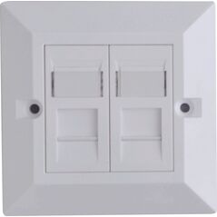 Lanview CAT6 Faceplate Dual Gang UK