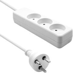 ProXtend Danish IT Power Strip 3-way 3 gniazda 5 m biała (K3-KIT05W)