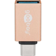 Adapter USB Goobay USB-C - USB Złoty  (JAB-2960626)