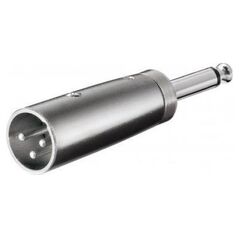 Adapter AV Goobay Jack 6.3mm - XLR srebrny (JAB-857174)