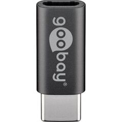 Adapter USB Goobay USB-C - microUSB Czarny  (56635)