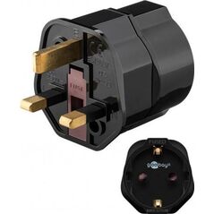 Goobay Adapter sieciowy UK, czarny