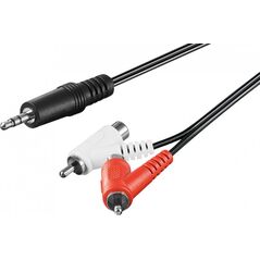Kabel Goobay Jack 3.5mm - RCA (Cinch) x2 1.5m czarny (50213)