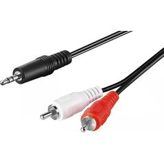 Kabel Goobay Jack 2.5mm - RCA (Cinch) x2 10m czarny (51652)