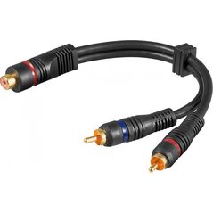 Kabel Goobay RCA (Cinch) - RCA (Cinch) x2 0.2m czarny (50375)