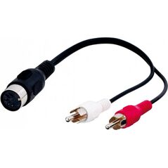 Kabel Goobay DIN - RCA (Cinch) x2 0.2m czarny (50004)