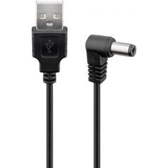 Kabel USB Goobay USB-A - DC 5.5 x 2.1 mm 0.5 m Czarny (RB55154)