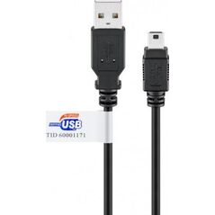 Kabel USB Goobay USB-A - miniUSB 3 m Czarny (93903)