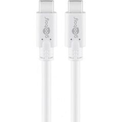 Kabel USB Goobay USB-C - USB-C 0.5 m Biały (RB67193)