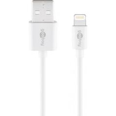 Kabel USB Goobay USB-A - Lightning 0.5 m Biały (533833)
