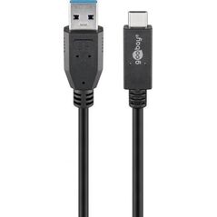 Kabel USB Goobay USB-A - USB-C 0.5 m Czarny (JAB-5627621)
