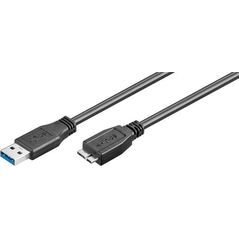Kabel USB Goobay USB-A - microUSB 1 m Czarny (JAB-1355046)