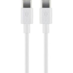 Kabel USB Goobay USB-C - USB-C 0.5 m Biały (JAB-4780424)