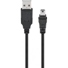 Kabel USB Goobay USB-A - miniUSB 1 m Czarny (JAB-3914316)
