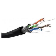 Goobay CAT 5e kabel sieciowy napowietrzny, F/UTP, czarny - Długość kabla 100 m