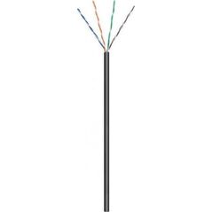 Goobay CAT 5e kabel sieciowy napowietrzny, U/UTP, Czarny - Długość kabla 100 m