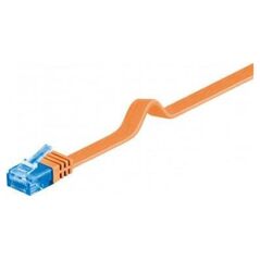 Goobay CAT 6A Płaska Kabel połączeniowy,U/UTP, Pomarańczowy - Długość kabla 2 m