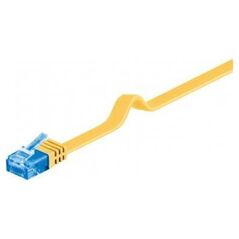Goobay CAT 6A Płaska Kabel połączeniowy,U/UTP, Żółty - Długość kabla 2 m