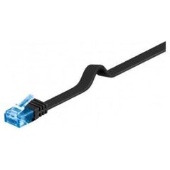CAT 6A Płaska Kabel połączeniowy,U/UTP, Czarny - Długość kabla 20 m