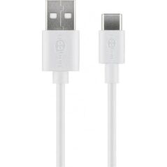 Kabel USB Goobay USB-A - USB-C 0.5 m Biały (JAB-3891583)