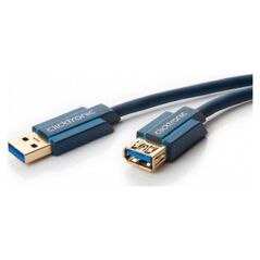 Kabel USB Clicktronic USB-A - USB-A 1.8 m Niebieski (JAB-1404846)