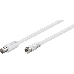 Kabel Goobay Antenowy - Antenowy (F) 1.5m biały (JAB-854888)