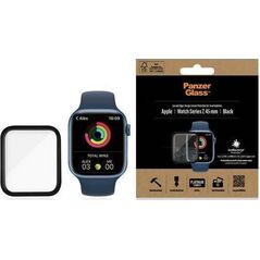 PanzerGlass PanzerGlass Curved Apple Watch 7 45mm Antibacterial czarny/black