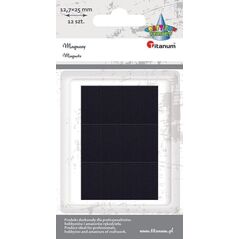 Titanum Magnesy samoprzylene prostokątne 12,7x25mm 12szt