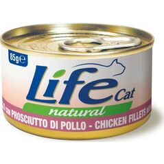 Life Pet Care LIFE CAT pusz.85g CHICKEN + HAM FILLETS /24