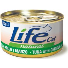 Life Pet Care LIFE CAT pusz.85g TUNA + CHICKEN + BEEF /24
