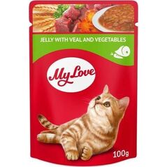 Mylove MY LOVE sasz. 100g ADULT CIELĘCINA WARZYWA w galaretce /24
