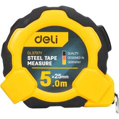 Deli Miara zwijana Deli Tools EDL3797Y, 5m/25mm (żółta)