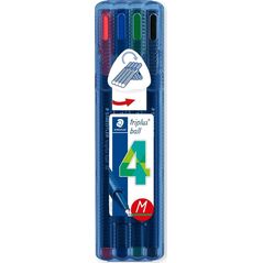Staedtler Długopis triplus ball, M, 4 kol. w etui, Staedtler S 437 MSB4