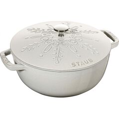 STAUB Garnek żeliwny okrągły snowflake Staub