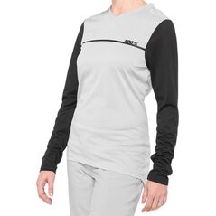100% Koszulka damska 100% RIDECAMP Womens Longsleeve Jersey długi rękaw grey black roz. L (NEW 2021)