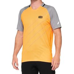 100% Koszulka męska 100% CELIUM Jersey krótki rękaw orange grey roz. XL (NEW 2021)