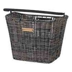 Basil Kosz na kierownicę BASIL BREMEN RATTAN LOOK KF ratanowy + Płytka mocująca do kosza BASIL KLICKFIX ADAPTER PLATE system do mocowania na kierownicę odpinany (bez wspornika) nature brown (NEW)