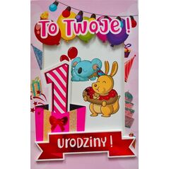 Yeku Karnet Roczek dziewczynka 6K - 017