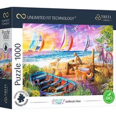 Trefl Puzzle 1000 Widok na żaglówki Unlimited Fit Technology