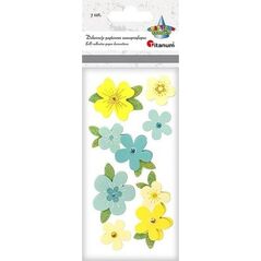 Titanum Dekoracje samoprzylepne 3D kwiaty mix 7szt