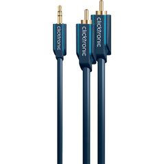Kabel Clicktronic Jack 3.5mm - RCA (Cinch) x2 7.5m granatowy (JAB-1339077)